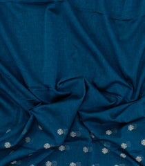 Blue Handloom Bengal Cotton Saree With Kamalam Buttas-BG1798