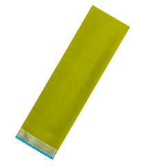 Light Green Woven Mysore Silk Saree With Contrast Zari Border-MS3867