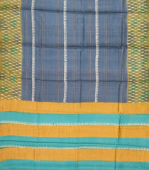 Grey Woven Tussar Silk Saree With Printed Floral Motifs-TU2997