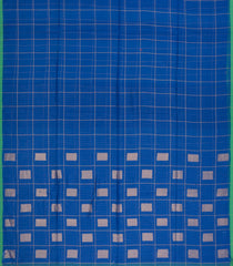 Blue Woven Kota Silk Saree With Zari Checks-KO1053