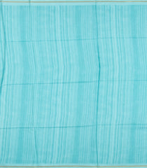 Turquoise Printed Synthetic Tussar Silk Saree With Floral Motifs-SY0178