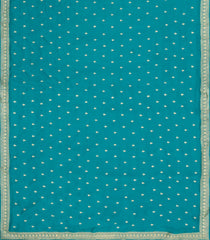 Cyan Woven Synthetic Blended Saree With Embroidered Motifs-EN2080
