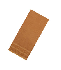 Rust Woven Tussar Silk Saree With Chevron Stripes-TU3333