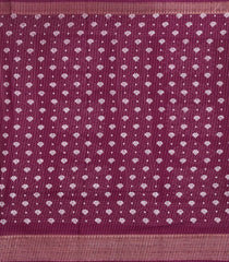 Burgundy Printed Synthetic Dola Saree With Zari Stripes & Border-BL5399