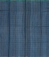 Sea Green Handloom Tussar Silk Saree With Printed Floral Motifs-TU2729