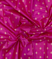 Pink Woven Tussar Silk Saree With Floral Buttas-TU3420