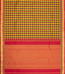 Multi Colour Handloom Korvai Kanchipuram Silk Saree With Paalum Pazham Checks-KA16055