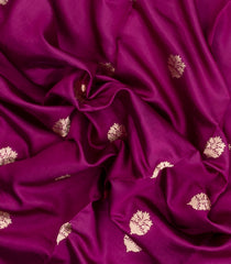 Magenta Handloom Banarasi Silk Saree With Zari Kanchipuram Butta Silk Sarees-BE1871