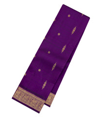 Purple Handloom Kanchipuram Silk Saree With Buttas-KA15137