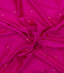 Hot Pink Woven Mysore Silk Saree With Buttas & Contrast Border-MS3624