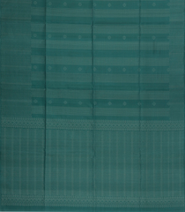 Shadow Green Handloom Soft Silk Saree With Stripes & Floral Motifs-SO4588