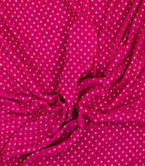Pink Handloom Banarasi Khaddi Georgette Silk Saree With Contrast Border-BE1796