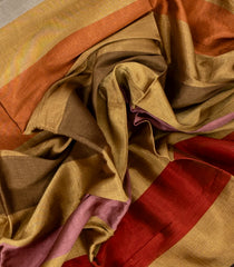 Multicolor Handloom Chanderi Cotton Tissue Saree With Stripes-CC1340