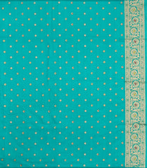 Aquamarine Woven Art Dupion Tissue Saree With Tie & Dye Motifs-BL5911