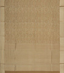 Taupe Woven Mysore Silk Saree With Yazhi Motifs-MS3524