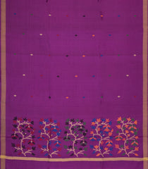 Magenta Woven Tussar Silk Saree With Meena Motifs-TU3269