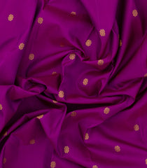 Purple Handloom Korvai Kanchipuram Silk Saree With Buttas & Orange Border-KA14057