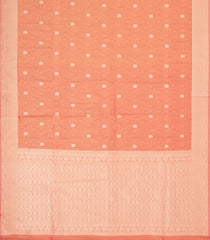Peach Woven Art Dupion Tissue Saree With Floral Zari Motifs-BL5836