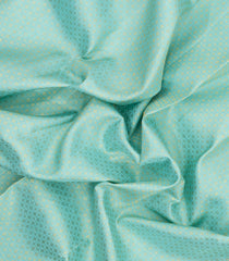Turquoise Handloom Kanchipuram Silk Saree With Kamalam Motifs-KA16189