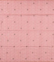 Light Peach Woven Synthetic Dola Silk Saree With Woven & Printed Floral Motifs