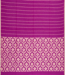 Magenta Handloom Bengal Cotton Saree With Floral Motifs-BG1963
