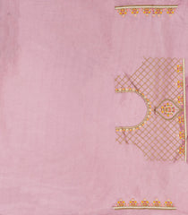 Dusty Pink Synthetic Moss Chiffon Meena Embroidery With Stone-BL5460