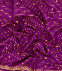 Magenta Printed Art Dola Silk Saree With Stripes & Printed Pallu-BL5765