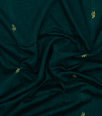 Bottle Green Handloom Bengal Cotton Saree With Tribal Motifs-BG1984