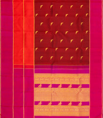 Crimson Handloom Kanchipuram Silk Saree With Buttas-KA15212