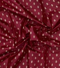 Maroon Woven Tussar Silk Saree With Floral Buttas-TU3425