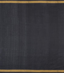 Black Handloom Rajkot Patola Silk Saree With Ikat Chevron Motifs-IK0462