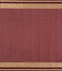 Maroon Handloom Silk Cotton Saree With Dotted Checks-SC4337