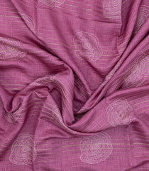 Dusty Pink Printed Synthetics Dola With Zari Stripes -BL5245