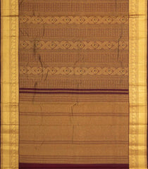 Dark Maroon Handloom Kanchipuram Silk Saree With Meena Annam Motifs-KA14780