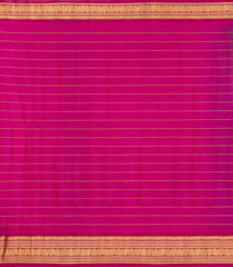 Blue Handloom Gadwal Silk Cotton Saree With Zari Checks & Buttas -GA0289