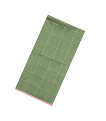 Cardamom Green Woven Kota Silk Saree With Zari Checks-KO1059
