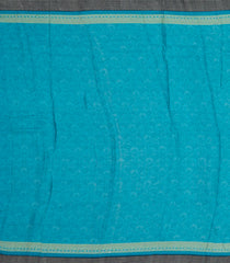 Sky Blue Woven Pashmina Printed Silk Saree With Floral Motifs-PS0555