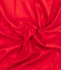 Red Handloom Korvai Kanchipuram Silk Saree With Buttas & Temple Border-KA15959