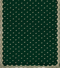 Dark Green Woven Synthetic Blended Saree With Embroidered Motifs-EN2051