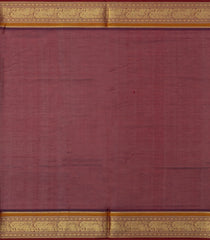 Maroon Handloom Silk Cotton Saree With Checks-SC4284
