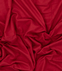 Red Woven Bengal Cotton Saree With Contrast Border-BG1761