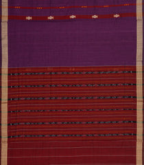 Lilac Woven Orissa Cotton Saree With Buttas & Stripes-OR0882