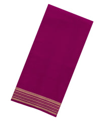 Magenta Woven Mysore Silk Saree With Pure Zari Border-MS3254