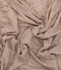 Dusty Peach Woven Blended Georgette Saree With Embroidered Floral Motifs-EN1865