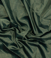 Dark Green Handloom Maheswari Silk Cotton Saree With Zari Stripes-SC4848