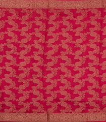 Red Printed Synthetics Dola Silk Saree With Floral Zari Motifs-BL5250