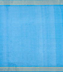Violet Handloom Silk Cotton Saree With Zari Stripes & Contrast Border-SC4749