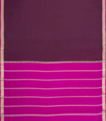 Burugndy Woven Mysore Silk Saree With Contrast Border-MS3756