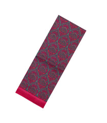 Magenta Printed Pure Silk Saree With Floral Motifs-PS0828