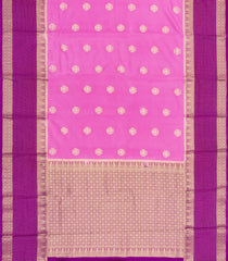 Pink Woven Blended Viscose Saree With Zari Buttas-BL6095